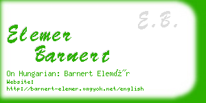 elemer barnert business card